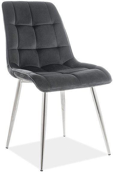 Signal KRZESŁO CHIC VELVET CHROM STELAŻ / CZARNY 19 CHICVCHC