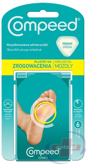 Johnson&Johnson Compeed na zrogowacenia na podeszwach stóp 6 szt.