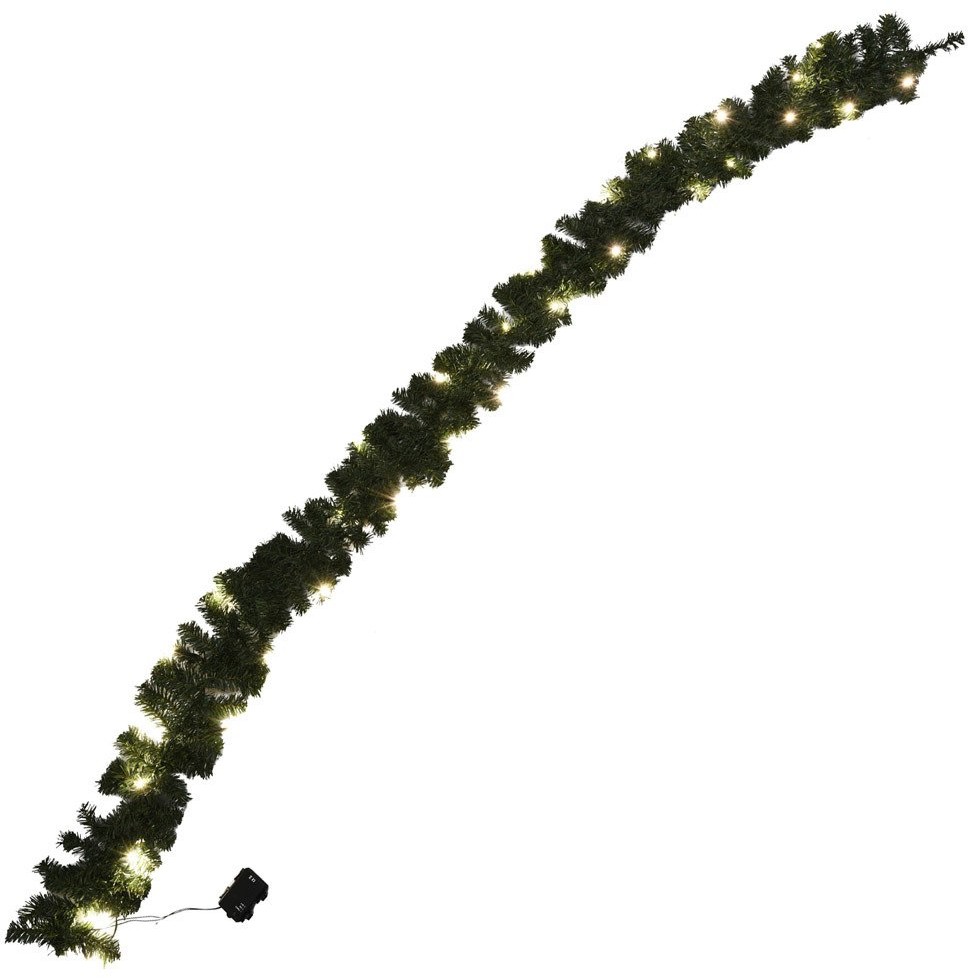 Home Styling Collection Girlanda świetlna na okno schody 30 LED kolor zielony 270 cm timer B0763NQ13K
