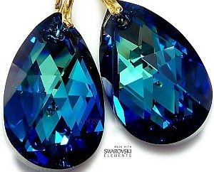 Swarovski NOWOŚĆ! kolczyki ZŁOTE SREBRO BERMUDA 28