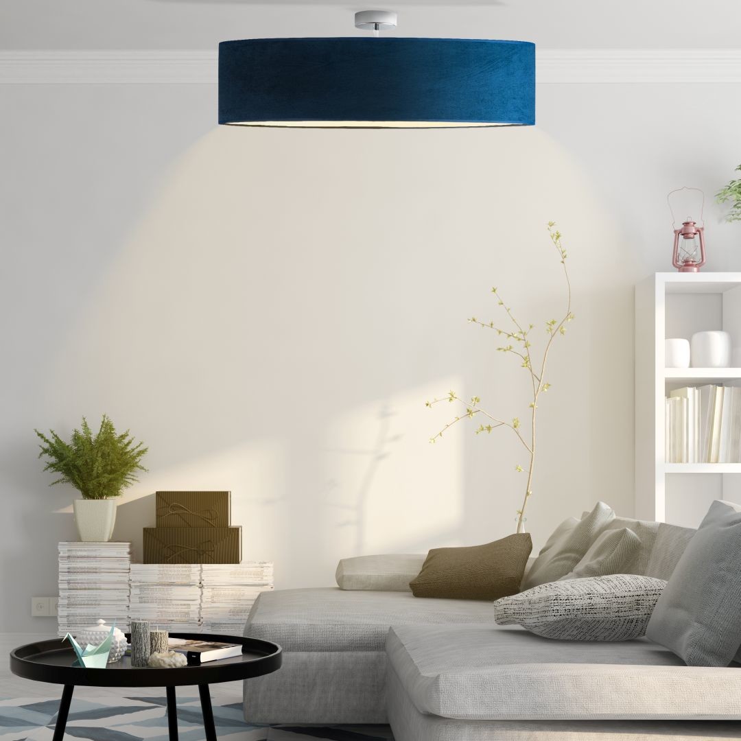 LYSNE Plafon GRENADA VELUR fi 80 cm kolor morski