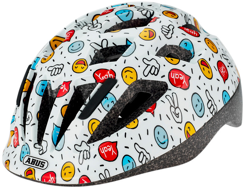 Abus Smooty 2.0 Kask rowerowy Dzieci, white smiley M | 50-55cm 2020 Kaski dla dzieci 81853