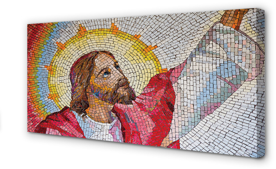 PL Tulup Obrazy na płótnie Mozaika Jezus 120x60cm