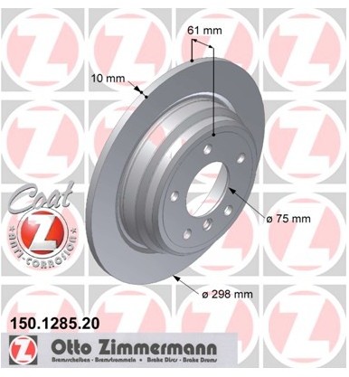 Zimmermann Tarcza hamulcowa 150.1285.20