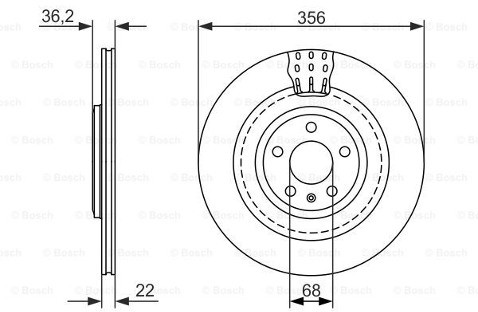 BOSCH Tarcza hamulcowa tylna, 0 986 479 749  0986479749