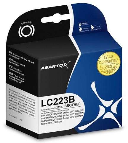 Asarto Tusz do Brother LC223B | LC223BK | 600 str. | black polcan-AS-B223BN