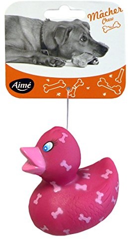 Aime amat służy do zabawy dla psów, kaczka, wykonana z winylu, 8 cm