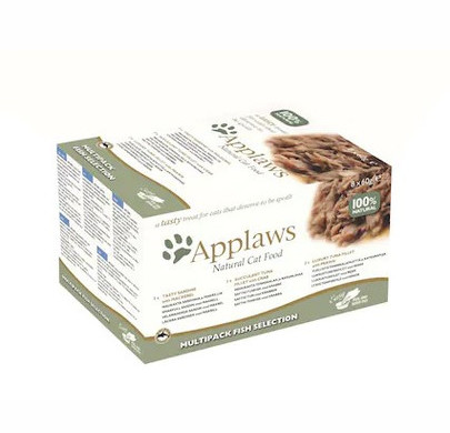 Applaws Cat Pot Multipack 4x 8 x 60 g) Fish Selection karma mokra dla kota z rybą