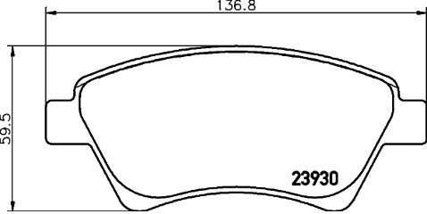 Mintex Zestaw klocków hamulcowych, hamulce tarczowe MDB2327