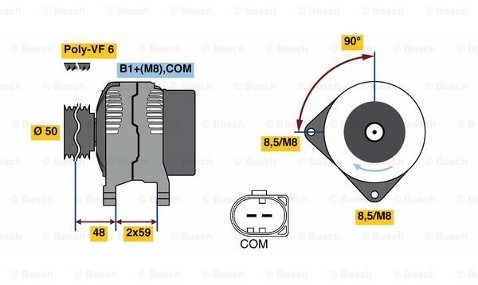 BOSCH Alternator 0 986 081 340