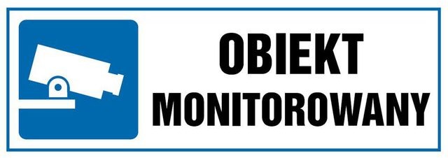 Znak informacyjny OBIEKT MONITOROWANY