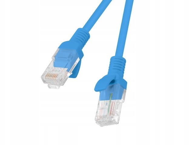 Patchcord KAT.5E 0.5M Niebieski Fluke Passed Lanbe