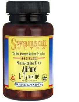 SWANSON Health L-tyrozyna Ajipure L-tyrosine 500mg 60 Kapsułek 087614025131