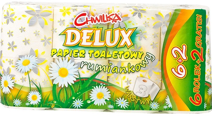 Chwilka Chwilka Delux papier toaletowy 6+2 rumianek zapachowy