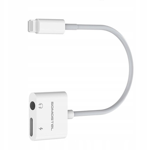 Adapter iPhone - Jack Audio Zasilanie przejściówka