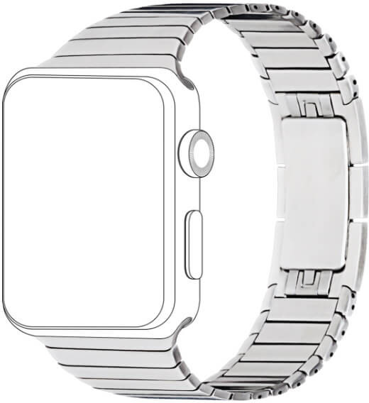 Apple TOPP TOPP pasek do Watch 42/44 mm bransoleta, srebrny