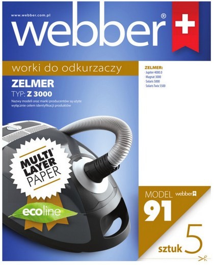 Webber Worki papierowe WEBBER do Zelmer 3000