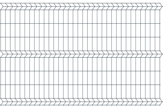 Bricomarche Panel ogrodzeniowy 3D antracyt ocynkowany 152x250 cm, oczko 7,5x200 mm, średnica drutu 3,2 mm