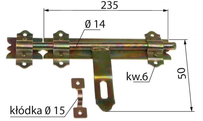Zasuwa bramowa retro 300 ocynk