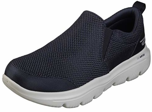 Skechers Męskie buty Go Walk Evolution Ultra-impec Slip On Trainers (Go Walk Evolution Ultra-impec), kolor: niebieski granatowy szary Nvgy, rozmiar: 42 EU