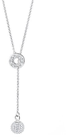 Elli 0104833012_45 naszyjnik damski z kulkami Swarovskiego, naszyjnik ze srebra sterling 925, białe kryształki Swarovskiego 0104833012_45
