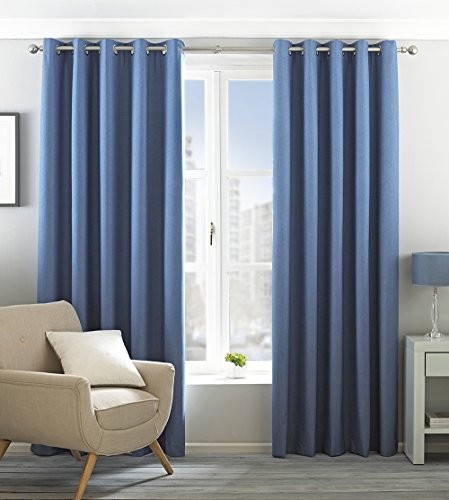Riva Home RIVA Home Eclipse przyciemnienie zasłony z oczkami, Jeans, 168cmx229cm ECLIPSE/RT2/DEN