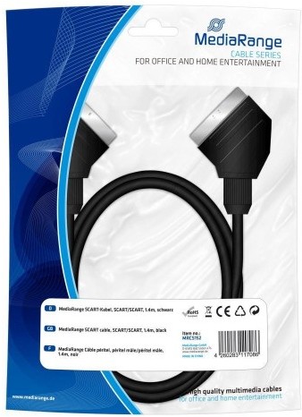 MediaRange Kabel SCART MediaRange MRCS152 SCART/SCART, 1.4m, czarny MRCS152