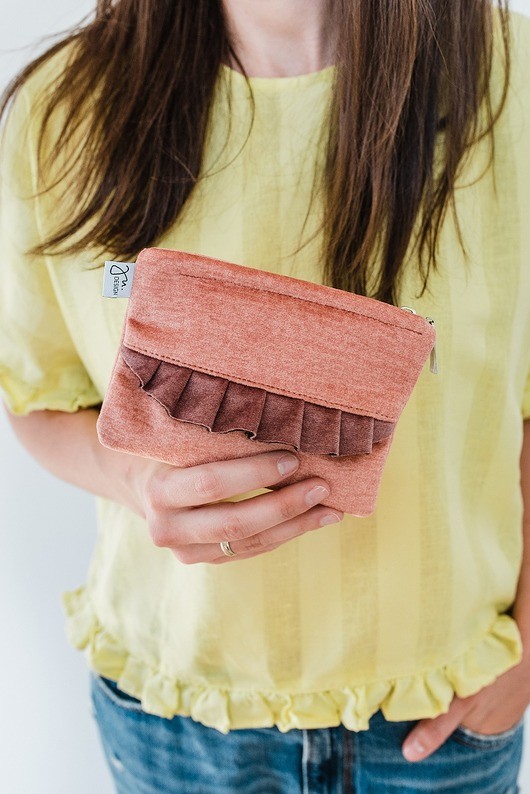 judesign Mini saszetka Peachy welwet