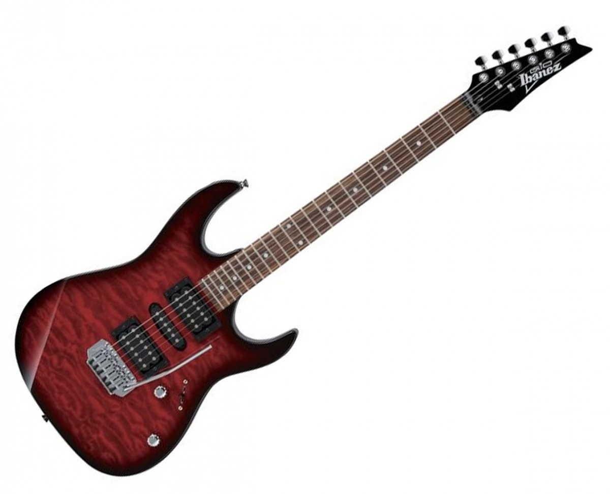 Ibanez GRX70QA Transparent Red Burst