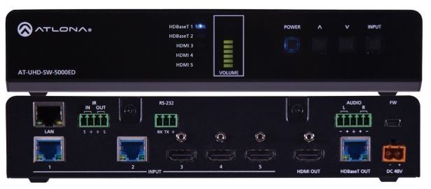 Atlona AT-UHD-SW-5000ED HDMI/HDBaseT przełącznik 5 X 2 AT-UHD-SW-5000ED