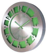 Atrix Zegar aluminiowy ARABIC green AL2035GRN