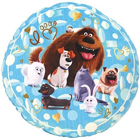 Unbekannt Fun House 712709 poduszka okrągła konstrukcja jak zwierzęta poliester niebieska 37 x 12 x 37 cm 712709