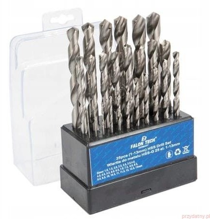 Falon-Tech Zestaw wierteł do do metalu HSS 1-13mm 25szt FAL_03301