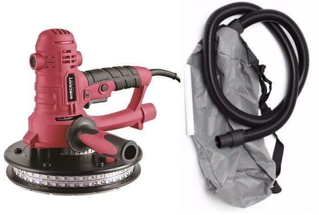 Worcraft Szlifierka do płyt gipsowo kartonowych 800W DS08 180 z odsysaniem oświetleniem LED