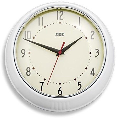 ADE analogowy zegar ścienny CK 1601 (kremowy  biały) CK 1601