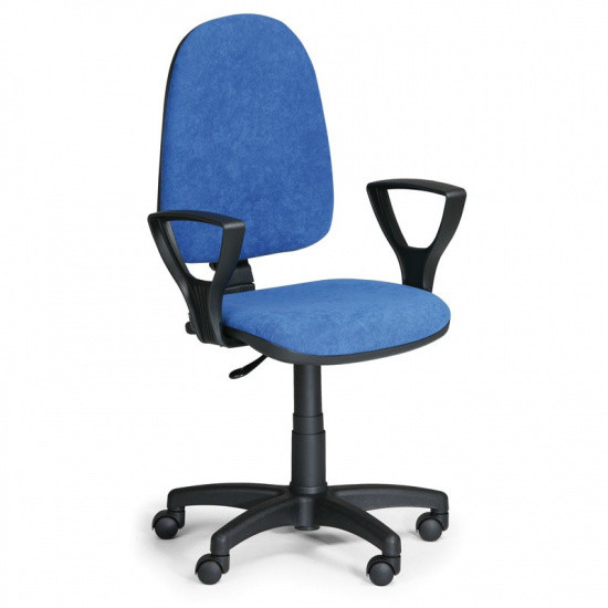 EUROSEAT Krzesło biurowe TORINO z podłokietnikami, niebieske 300022