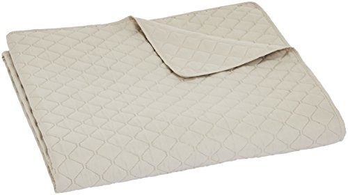 AmazonBasics Oversized Embossed Coverlet, kremowy, 170 x 210 cm TEX-180462