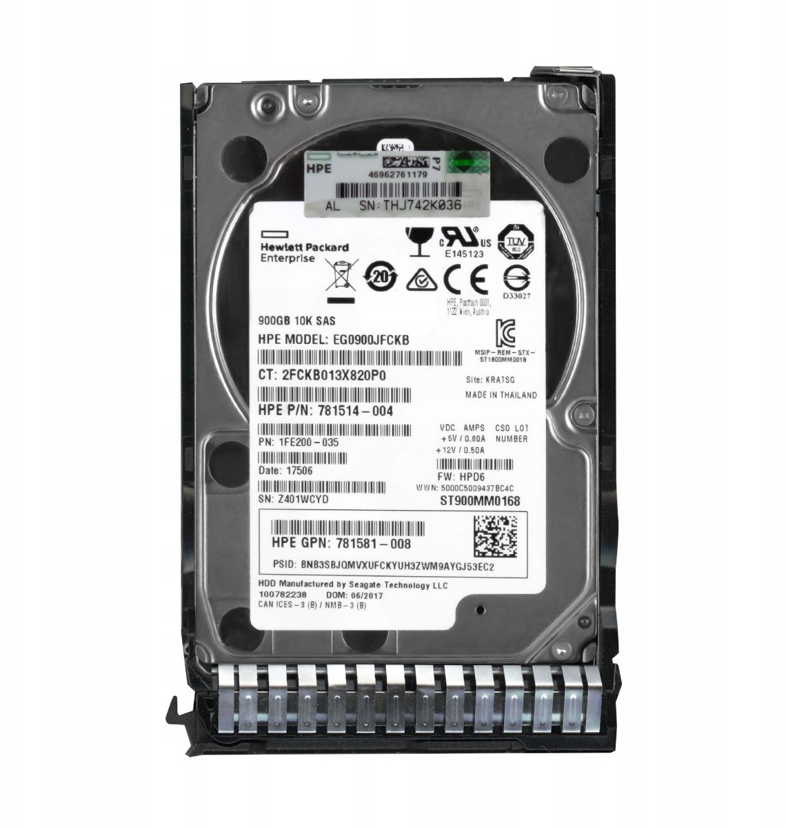 HP 781514-004 900GB 10K SAS-3 2.5'' EG0900JFCKB