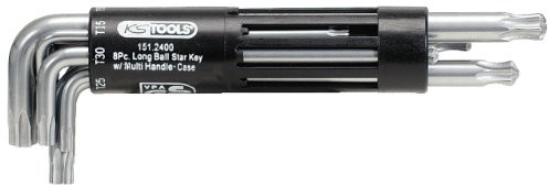 KS Tools Komplet klucz imbusowy zagięty z główką 151.2400 Classic 3-in-1 TX, długie, 8-częściowy, T10-T50