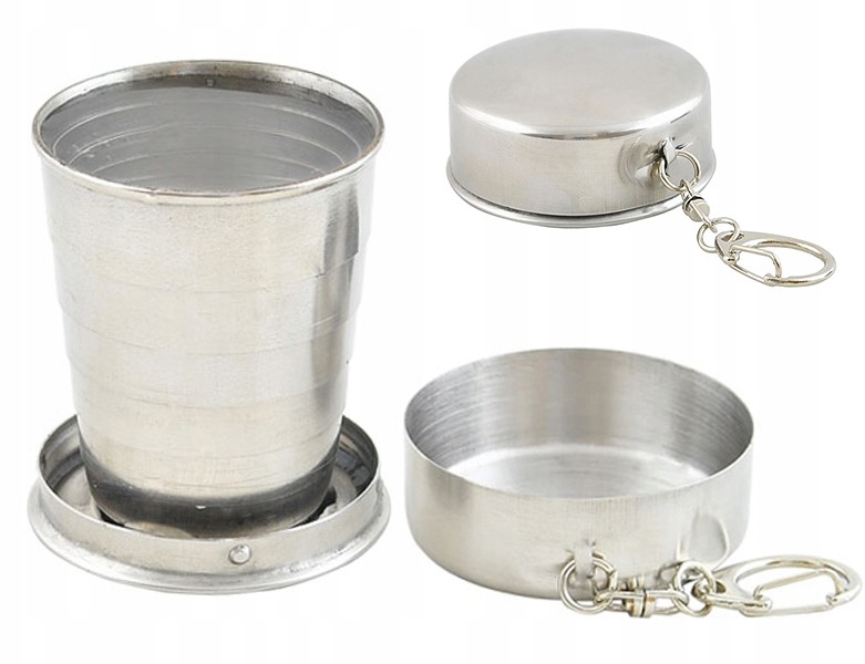 Kieliszek Turystyczny Składany Teleskopowy Brelok