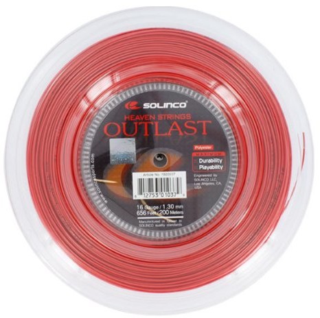 Solinco Outlast szpula żyłki Szpula, czerwony, 200 m S-OL-17-1,2 mm