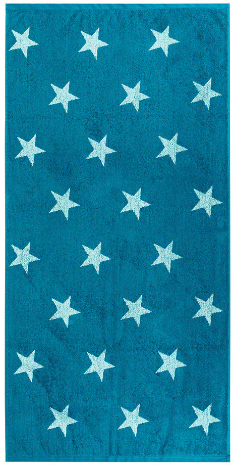 Ręcznik kąpielowy Stars turkusowy, 70 x 140 cm
