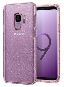 Spigen Liquid Crystal Glitter żelowe etui z brokatem Samsung Galaxy S9 G960 różowy Glitter Rose Quartz)
