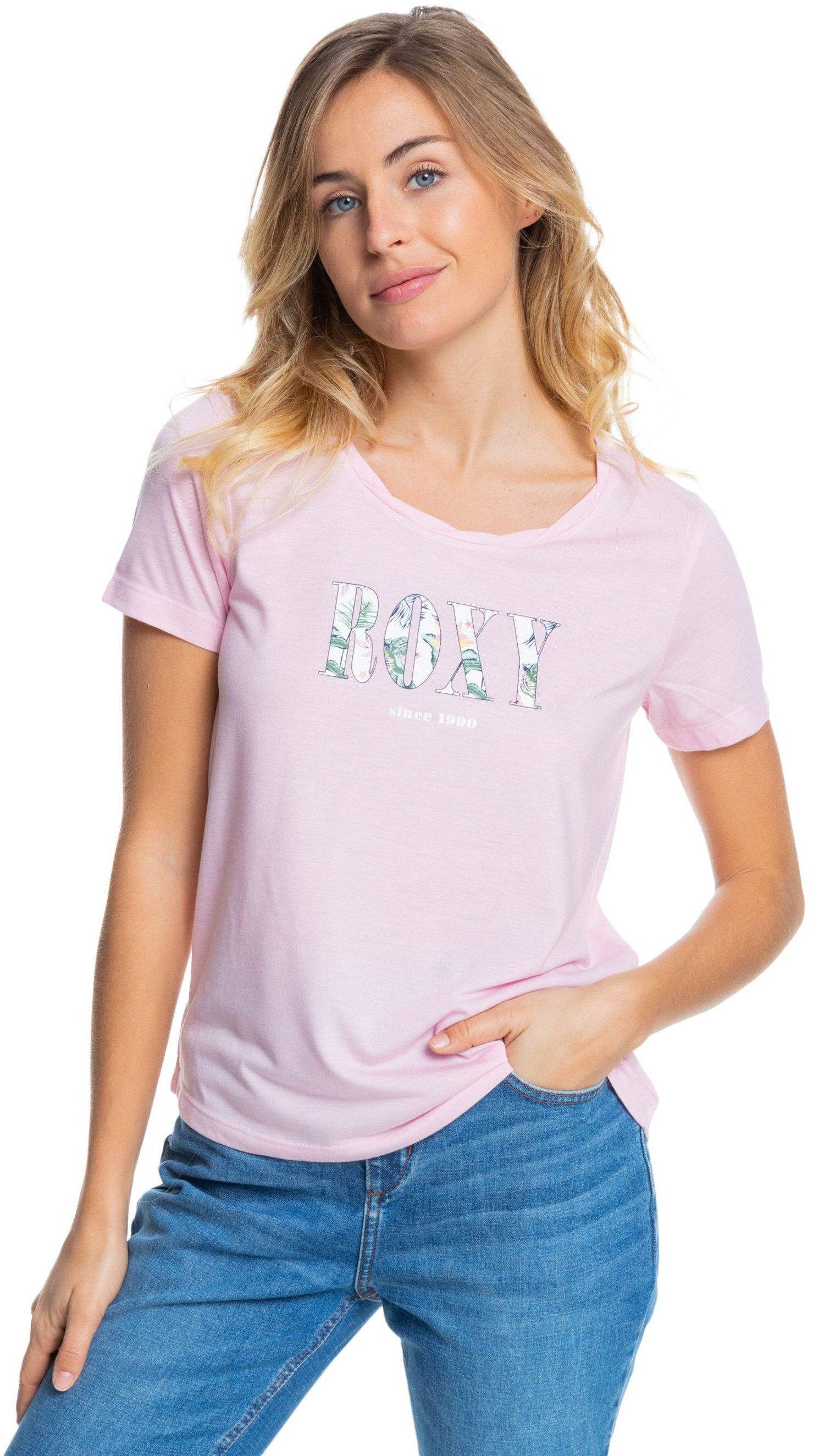 Roxy t-shirt damski CHASING THE SWELL B TEE Pink Mist MDZ0