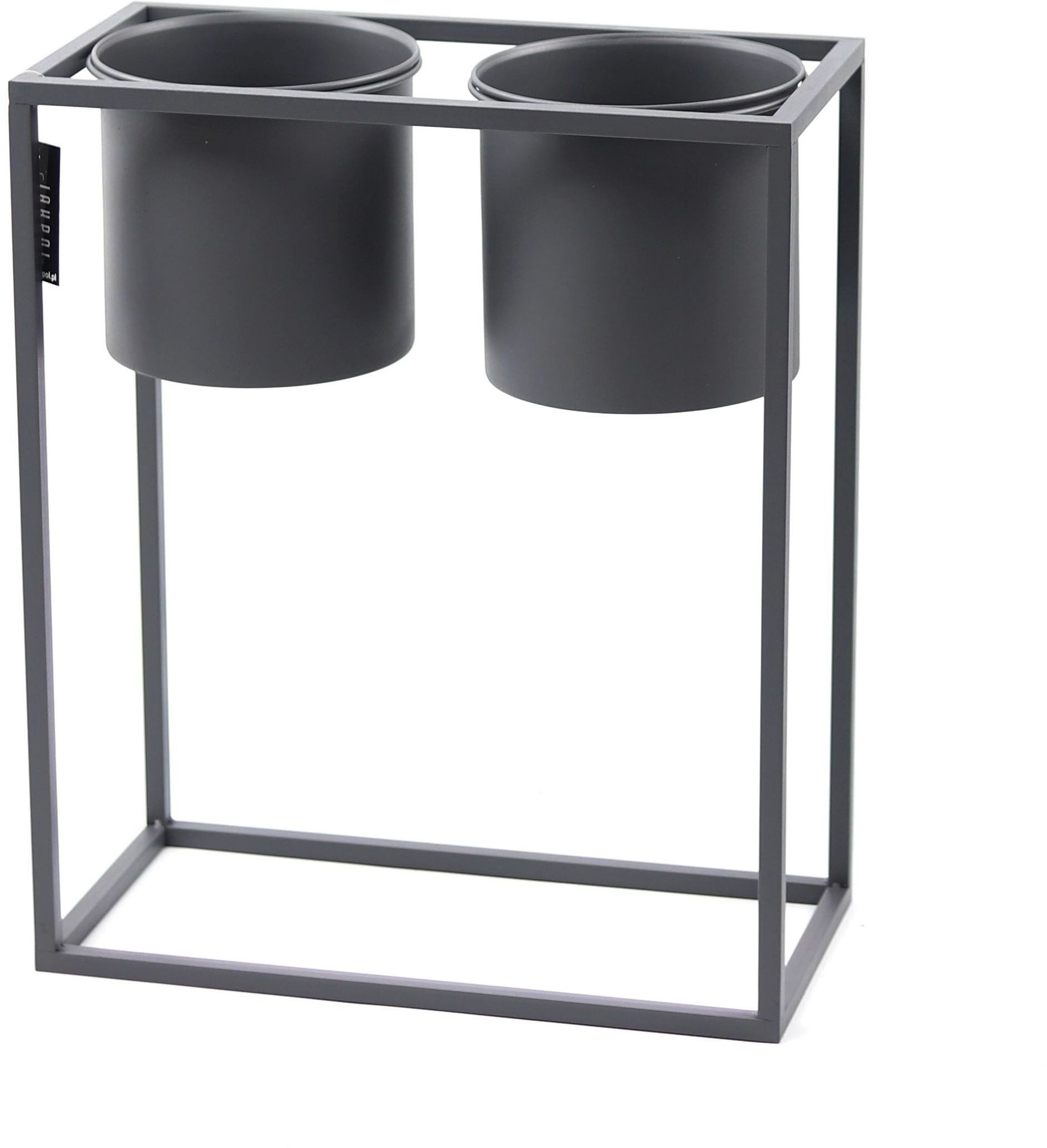 Kwietnik Metalowy Stojak z donicami UGO 60x50cm szary loft 05-18/S
