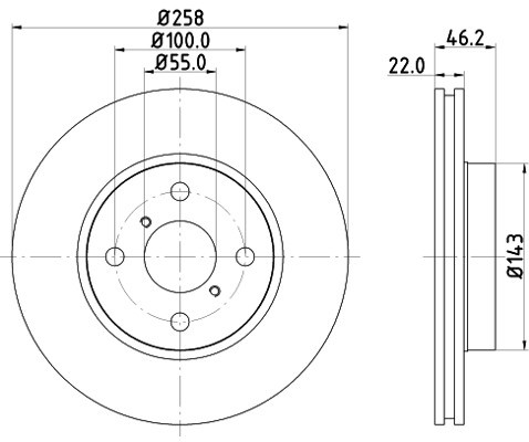 HELLA PAGID Tarcza hamulcowa PAGID 8DD355114-311