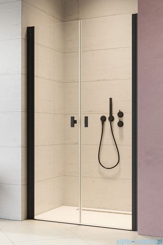 Radaway Nes Black Dwd I drzwi wnękowe 120cm szkło przejrzyste 10027120-54-01 |
