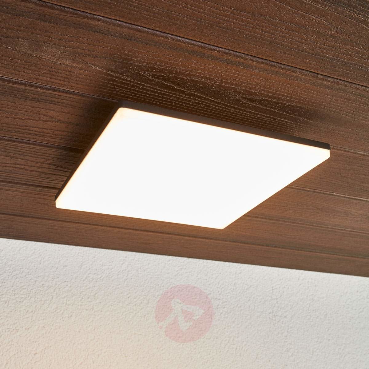 Lampenwelt.com Kwadratowa lampa sufitowa zewnętrzna LED Henni