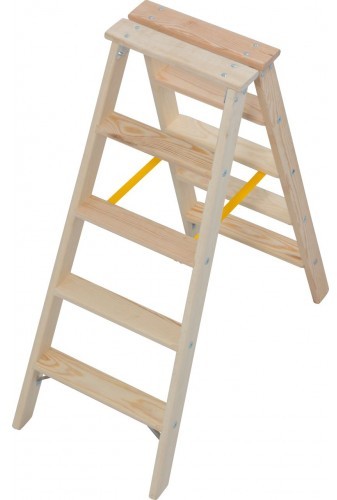 Krause STABILO drabina drewniana dwustronna ze stopniami 2x5 818225