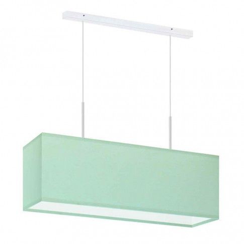 Lampa wisząca prostokątna na białym stelażu - Parin 4X